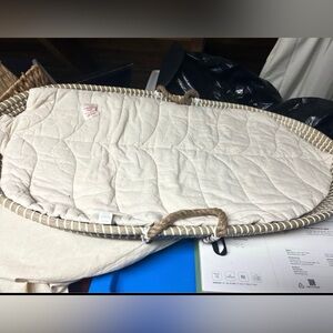 Beige Quilted Baby Moses Basket